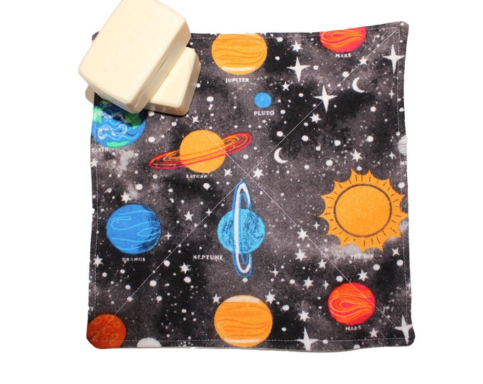 Solar System  Flannel Washcloth