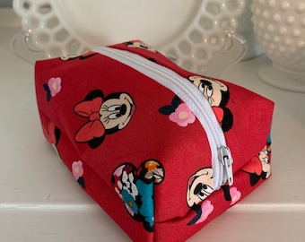 Roze Framboos Minnie Mouse Cosmetische Case
