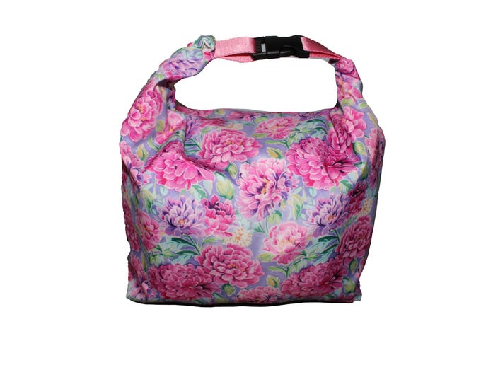 The Roll Down Bag Pink Floral