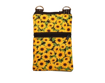 Cellphone Crossbody Purse Sunflower