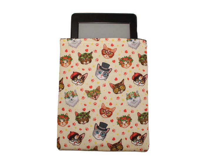 Kindle Slip In Pouch Cats with Hats