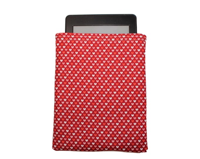 Kindle Slip In Pouch Red Hearts Valentine