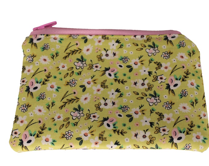 Light Green Floral Coin Purse