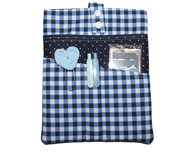 Book Pocket Pal Blue Gingham