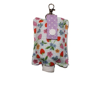 Hand Sanitizer/Lotion Caddy Strawberries and Flowers