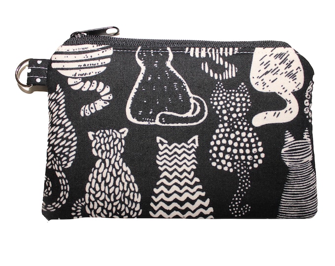 Cats on Black Coin Purse