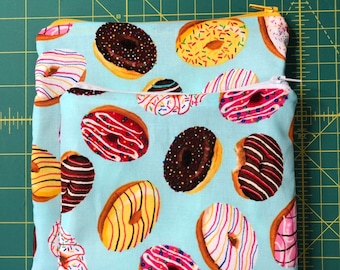 Reusable Snack and Sandwich Bag Donuts