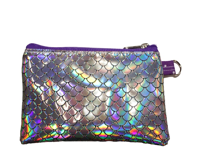 Holographic Vinyl Coin Purse Mermaid