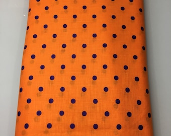 Purple and Orange Polka Dot Cloth Napkin