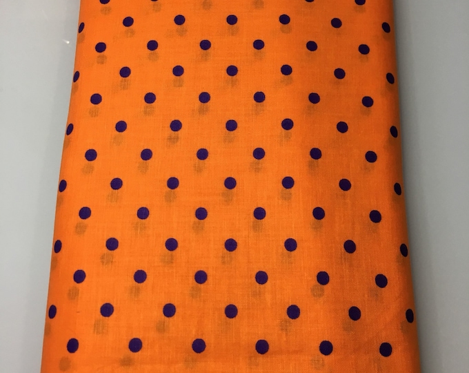 Purple and Orange Polka Dot Cloth Napkin