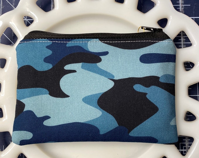 Blue Camo Coin Purse