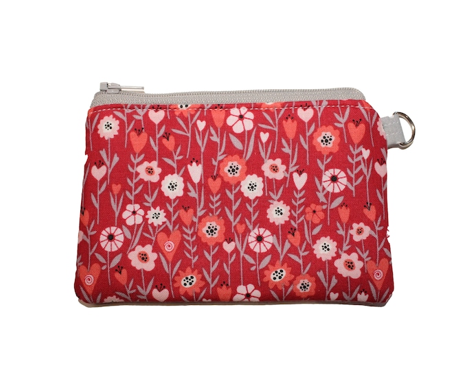 Floral Heart  Coin Purse