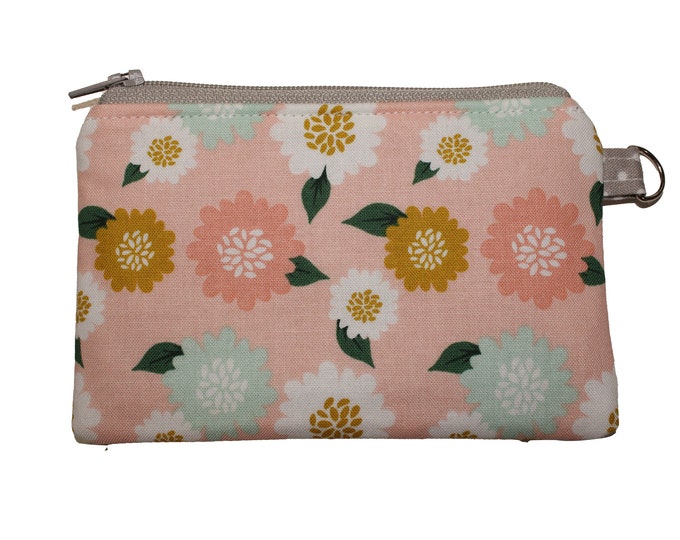 Pink and Yellow Floral Coin Purse