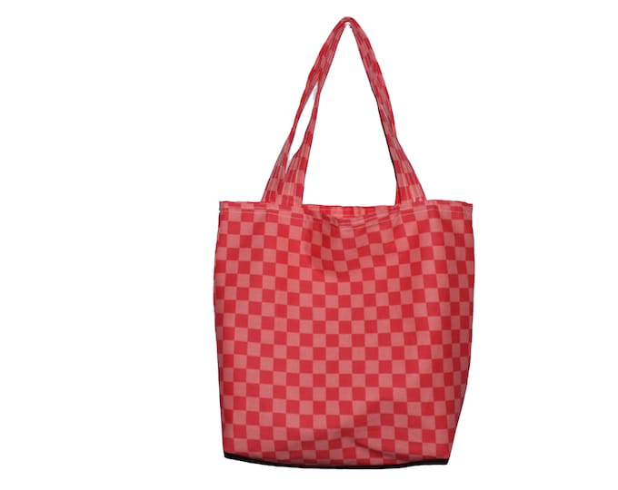 Mini Tote Pink Checkers