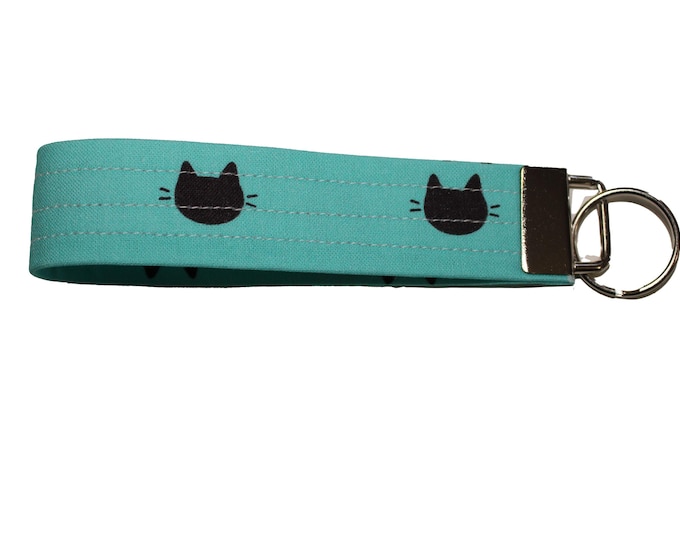 Black Cats Fabric Keychain