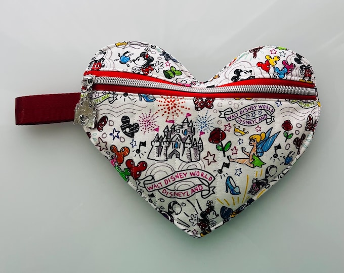 Quilted Heart Pouch Disney Sketch