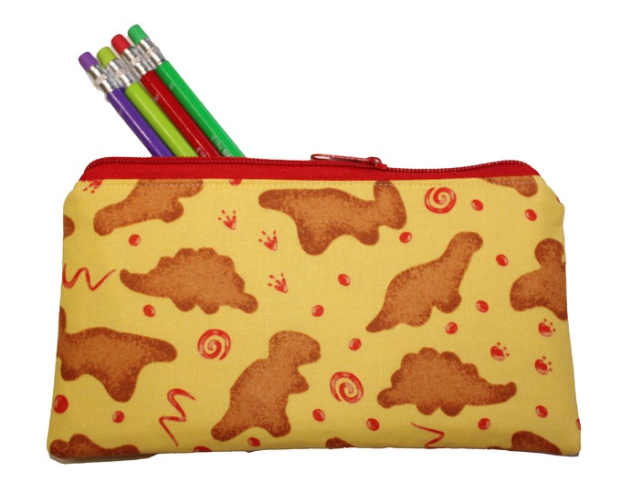 Emily Pencil Pouch Chicken Nuggets Dino Bites