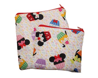 Reusable Snack and Sandwich Bag Disney Cupcakes