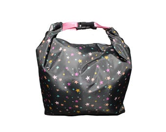 The Roll Down Bag Black with Stars