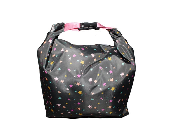 The Roll Down Bag Black with Stars