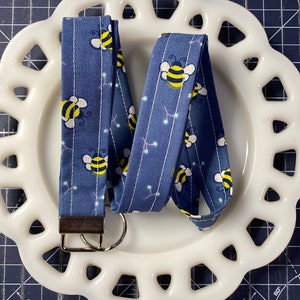 BumbleBee on Blue Lanyard