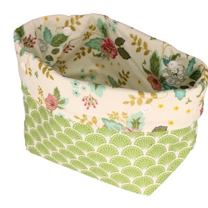 Art Deco and White Floral Michele Basket