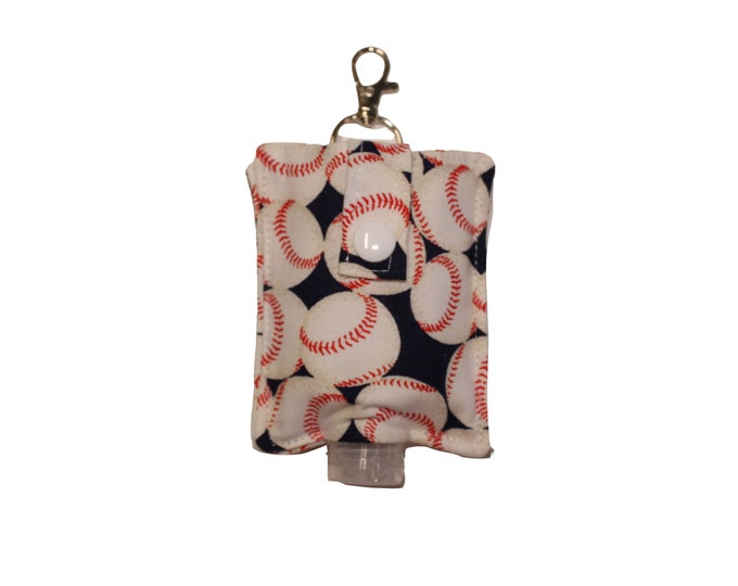 Hand Sanitizer/Lotion Caddy Blue Baseballs