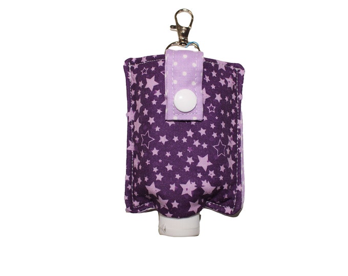 Hand Sanitizer/Lotion Caddy Purple Stars