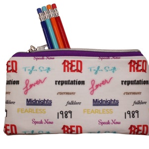 TAYLOR SWIFT ,PERSONALISED Pencil Case . any name, red
