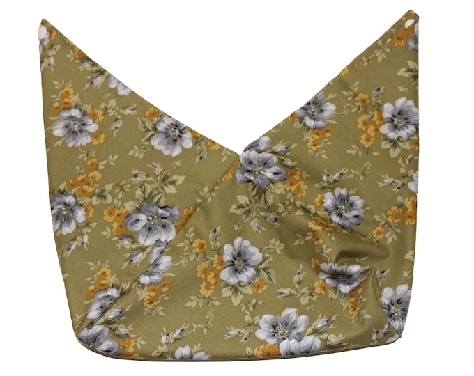 Olive Green  Floral Bento Bag