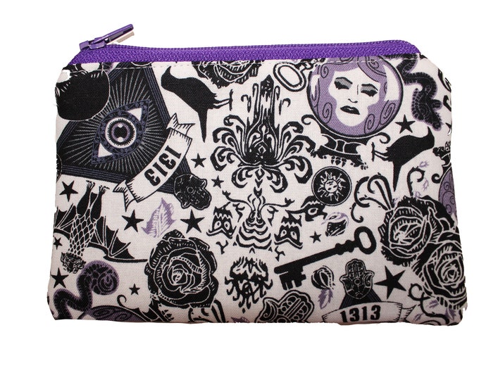 Haunted Mansion on White  Coin Purse