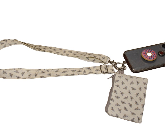 Crossbody Phone Strap Cream Bee