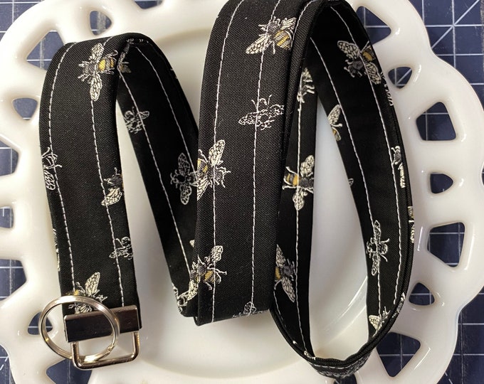 Bee’s Life on Black Lanyard