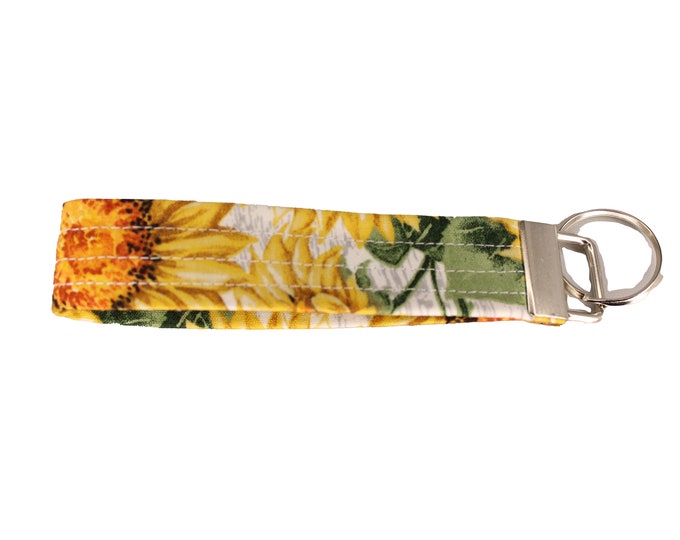 Sunflower Fabric Keychain