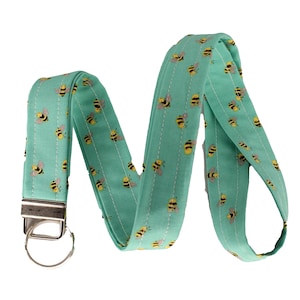 Aqua Tiny Bee Lanyard