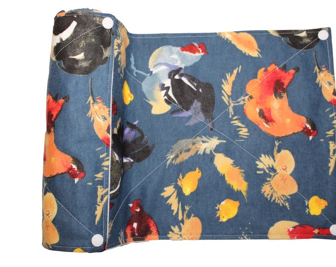 Reusable Unpaper Towel Chickens on Dark Blue