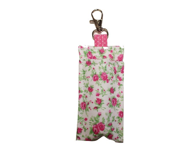 Pink Country Floral Chapstick Holder