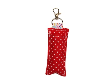 Red and White Polka Dots Chapstick Holder