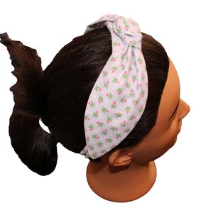 Lavender and Pink Floral Knotted Headband