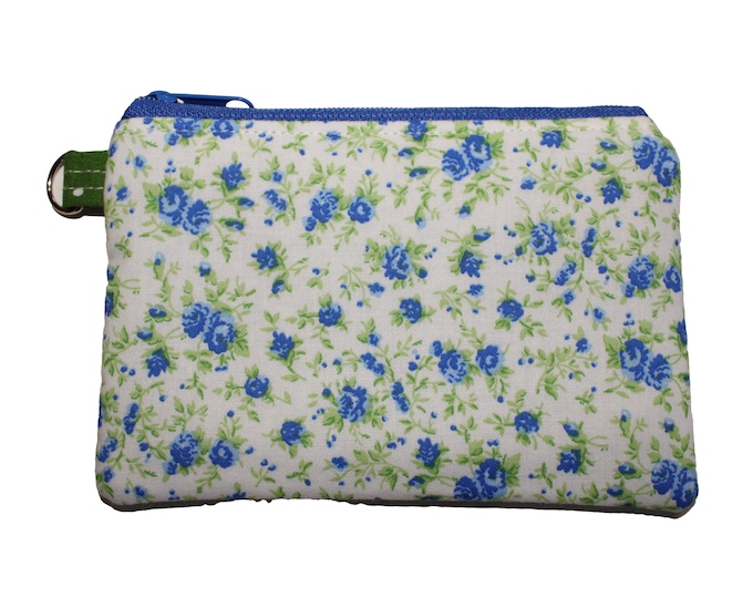 Blue  Floral Coin Purse