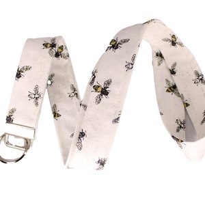 BumbleBee on White Lanyard