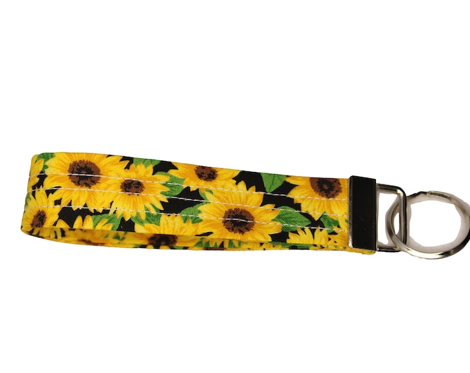 Sunflower Fabric Keychain