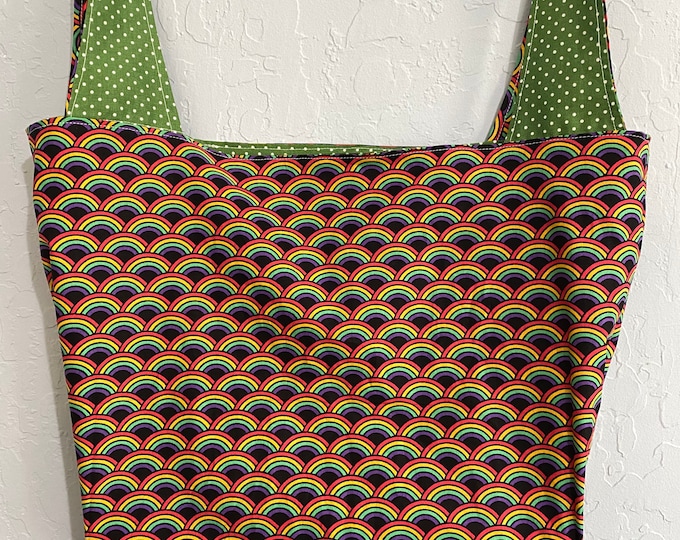 Rainbow Reversible Market Bag