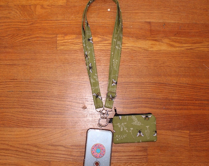 Crossbody Phone Strap Olive Bees