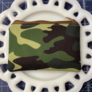 Green Camo Coin Purse