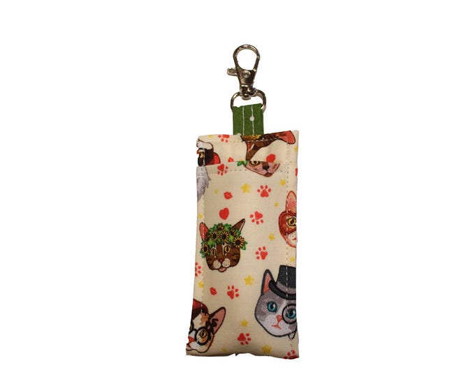 Cats with Hats Dots Chapstick Holder
