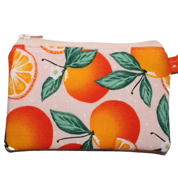 Oranges on Pink Coin Purse