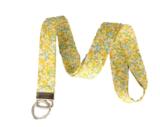 Petite Yellow Floral Lanyard