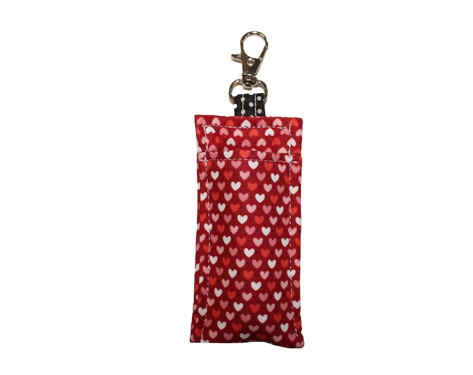 Polka Dot Hearts Chapstick Holder
