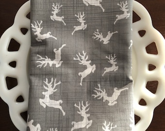 Grey and White Deer Cloth Napkin
